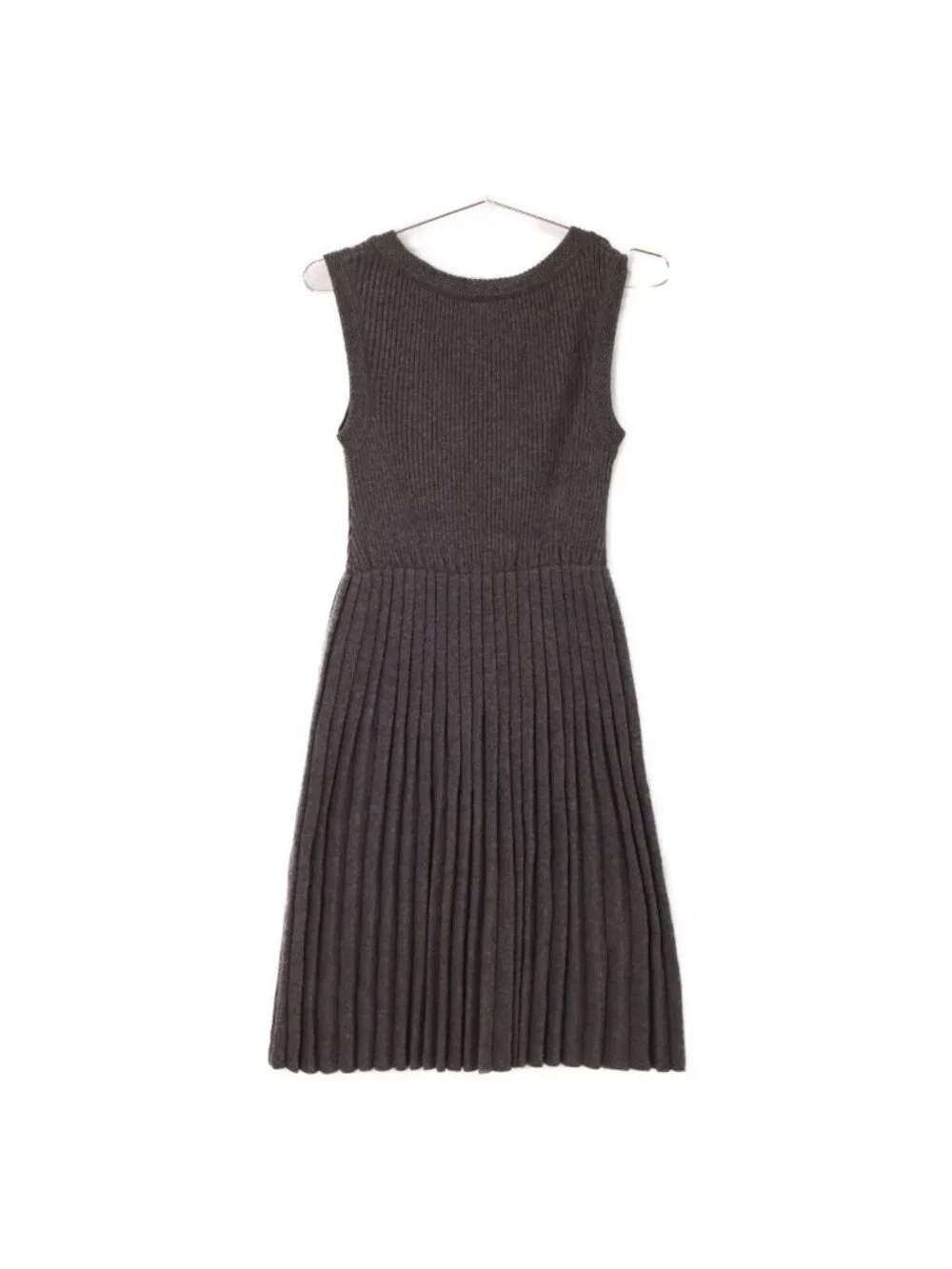 Chanel Wool CC Logo Plate Knit Sleeveless 34 Sweater